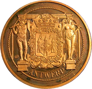 Belgium  1961 1982  Antwerp Mercator Medal  (04973) - Picture 1 of 2