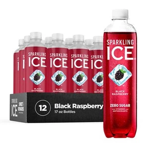 Funkelndes ICE schwarz Himbeere funkelndes Wasser Null Zucker aromatisiert Wasser mit... - Bild 1 von 6