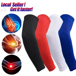 Compression Sports Elastic Fitness Elbow Arm Sleeve Brace Support Pain Relief UA - Picture 1 of 15