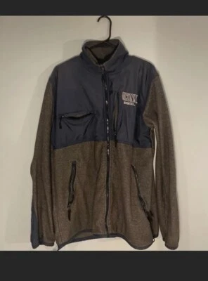 Pullover polar Reebok gris y azul con cremallera Uconn para hombre de la década de 2000 Foto 1 de 4