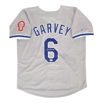 Steve Garvey signed 1981 Los Angeles Dodgers World Series Road Jersey BECKETT - Image 1 of 4