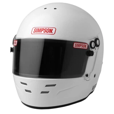 Simpson SA2020 Viper Motorcycle / Racing Helmet Gloss White - XL - DOT/SNELL - Image 1 of 3