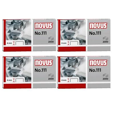 8000 x Heftklammern Novus 042-0036 Nr. 111 verzinkt Juwel Rapid Lupo 6/4 No.111