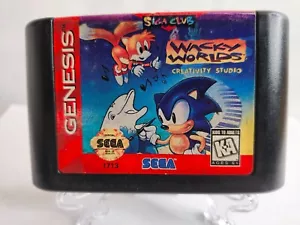 Wacky Worlds Creativity Studio (Sega Genesis, 1994) Cleaned Tested Video Game - Picture 1 of 4
