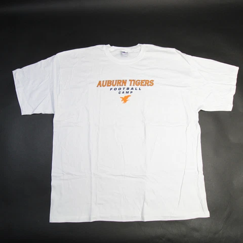 Auburn Tigers Gildan Heavy Cotton Short Sleeve Shirt Men's White New Cover