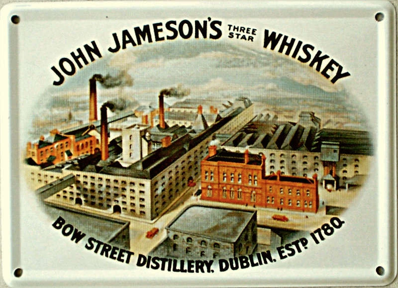Mini-Blechschild John Jameson - Fabrik, 11 x 8 cm - Bild 1 von 1
