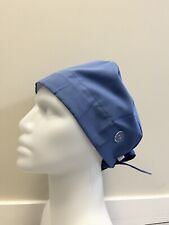 Surgical Scrub Cap Doctor Nurse Cotton Hat Ceil Blue w/Sweatband Made in Canada
