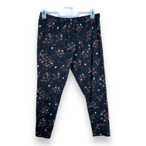 NEW BLACK SKULL PLANET STARS LEGGINGS ANKLE LENGTH XL 19 WITCHY HALLOWEEN - Picture 1 of 11