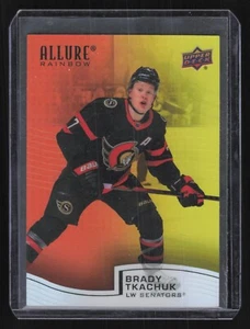 2021-22 Upper Deck Allure Brady Tkachuk #R-67 Orange Yellow Rainbow Senators - Picture 1 of 2