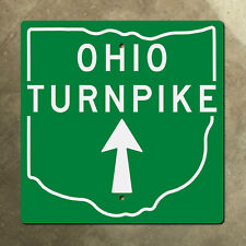 Ohio Turnpike highway marker road sign route shield 1955 12x12
