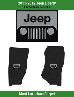 Alfombrillas de primera fila Lloyd Luxe para Jeep Liberty 2011-2012 con logotipo de parrilla Jeep Foto 1 de 4