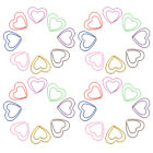  50 Pcs Love Paper Clip Metal Office Heart Shaped Bookmark Adorable