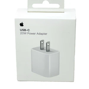 Apple USB-C 20 W Fast Charge Power Adapter for iPhone iPad Apple Watch White NEW - Picture 1 of 8