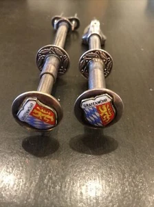 2 Vintage German Bavaria Lion Crest Silverplate Sugar Cube, Olive, Pickle Tongs - Picture 1 of 9