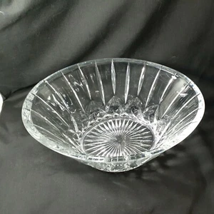 Vintage TUSCANY Lead CRYSTAL Oval Serving Bowl w Box MUIRFIELD SERIES 11" - Picture 1 of 7