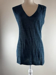 TWO ONE TWO NEW YORK Lightweight Knit Sleeveless Top Teal Blue/Green Size XL - Bild 1 von 16