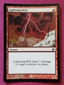 Magic The Gathering PDS FIRE AND LIGHTNING FOIL LIGHTNING BOLT red card MTG - Bild 1 von 2