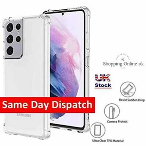 For Samsung Galaxy S21 S22 S20 S24S23 S25 Bumper Silicone Shockproof Case Cover - Picture 1 of 8