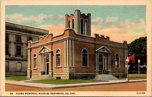Adams Memorial Museum Deadwood South Dakota Linen Postcard - Picture 1 of 2