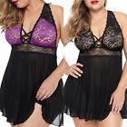 Homewear Nightdress Womens Lingerie Trim Negligee Breathable Comfortable Lace