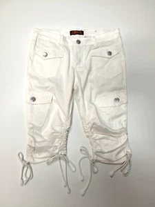 Crest Women's Size 7/8 White Capri Pants w/drawstrings on legs - Picture 1 of 5