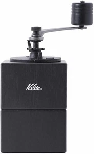 JAPAN Kalita 42165 Coffee Mill Wooden Hand Grinder Black Cubic Mill W/ TRACK - Picture 1 of 5