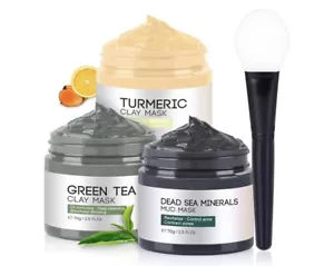 Anti Acne Spa Facial Mask….Green Tea, Turmeric, Dead Sea Mineral Masks…Sealed - Picture 1 of 8