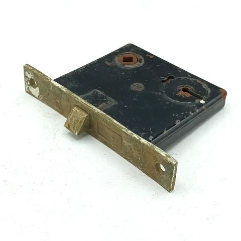 Vintage Interior Mortise Lock Door Hardware Salvage Skeleton Keyhole 3773b Cover