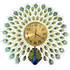 Peacock Wall Clock Retro Peacock Wall Watch Non Ticking for Home Office - 70cm