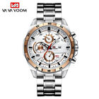 New Mens Stainless Steel Wrist Watch Business Casual Date Analog Quartz Watch Au