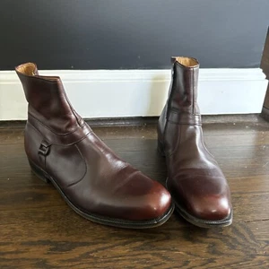 Stivali Breather Wright Arch Preserver bordeaux marrone fibbia uomo 10,5 C vintage - Foto 1 di 13