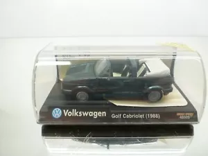 NEW-RAY 48509 VW GOLF MK1 CABRIOLET 1988 - GREEN MET. 1:43 - GOOD IN SHOWCASE - Imagen 1 de 4