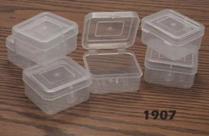 6 Small Poly boxes,Clear,Great for Bulk Flies & Beads #1907 - Picture 1 of 1