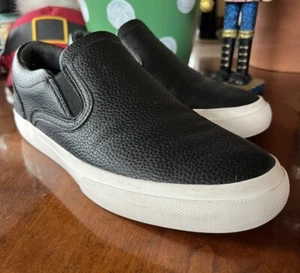 VINCE Fairfax-B Leather Sneakers SHOE MENS SIZE M7 / W9 Black - Picture 1 of 8