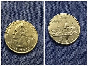 2000 p washington quarter Virginia Massive Error One Of A Kind On One Side - Picture 1 of 3