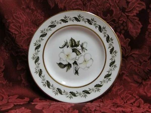 Royal Worcester Bernina, White & Yellow Flowers: Bread Plate (s), 6 1/8" - Picture 1 of 5