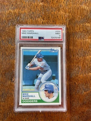 1983 Topps Mike Marshall #324 PSA 9 Mint Low Pop. - Image 1 of 2