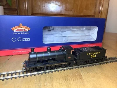 Bachmann 31-464 SR Lined Black 0-6-0 Wainwright C Class Locomotive A593 - Image 1 of 4