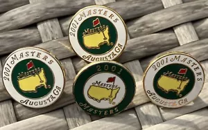Lotto 4 2001 Masters Palla Smaltata Golf Marler Calda Verde & 3 Legni Tigre Bianchi 2° - Foto 1 di 6