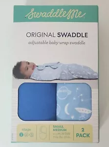 SwaddleMe Baby Guaddle Pequeño/Mediano Etapa 1 (Paquete de 2) Azul Ajustable 0-3M - Imagen 1 de 6