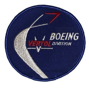 4" BOEING VERTOL AIRCRAFT ROUND MILITARY EMBROIDERED PATCH - Picture 1 of 4