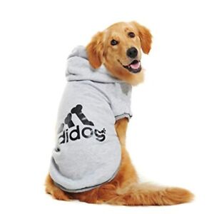 Adidog Hoodie Coat Cozy Soft Sweatshirt Sweater Jacket Clothes for Large Pet Dog