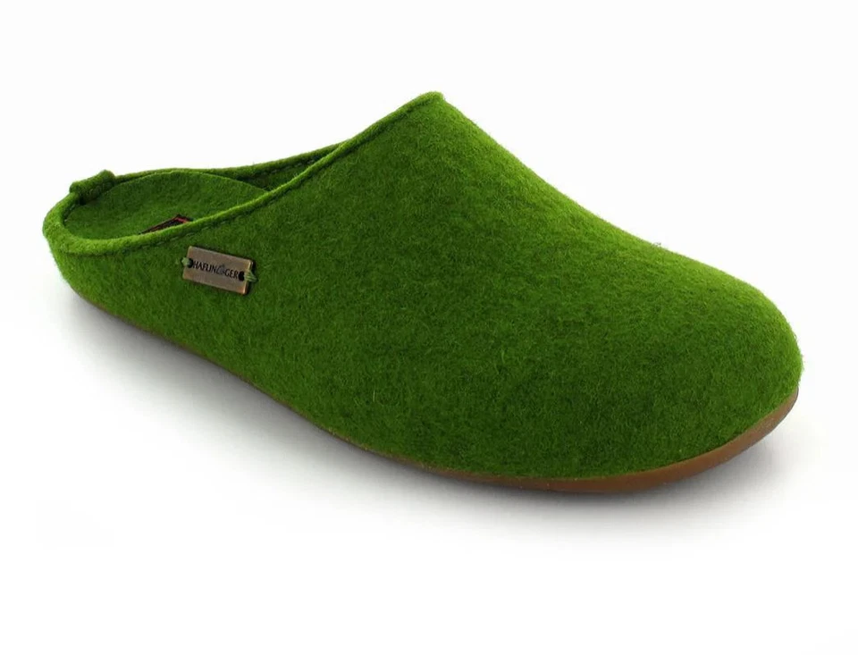 HAFLINGER® Green Slippers | Everest Fundus, Grass-Green - Image 1 of 4