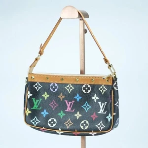 LOUIS VUITTON M92648 Multicolor Pochette Accessoires Noir Black Takashi Murakami - Picture 1 of 20