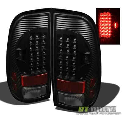 97-03 Ford F150 F250 99-07 F350 F450 F550 Superduty Pickup Led taillights Blk - Image 1 of 2