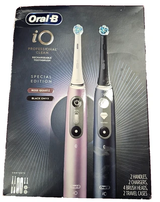 Oral-B iO Professional Clean EDIÇÃO ESPECIAL, quartzo rosa/ônix preto. NOVO!! - Imagem 1 de 4