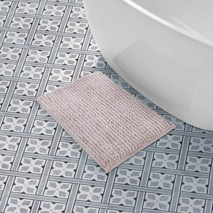 Butter Chenille Bath Rug, Absorbent Shaggy Bathroom Mat, Non Slip Plush Carpe... - Picture 1 of 8