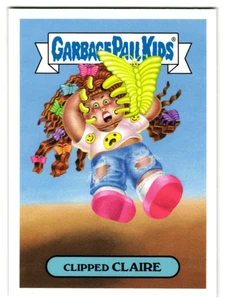 Clipped Claire GPK 2019 Garbage Pail Kids '90s Hair Clip Parody Sticker - Picture 1 of 2