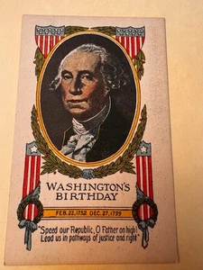 Postcard: Washington's Birthday, unposted, vintage - Picture 1 of 2