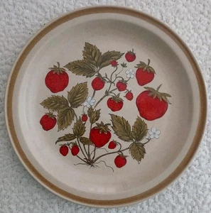 PARCHE DE FRESA de gres Country Living plato de picar/plato redondo 12" excelente - Imagen 1 de 5